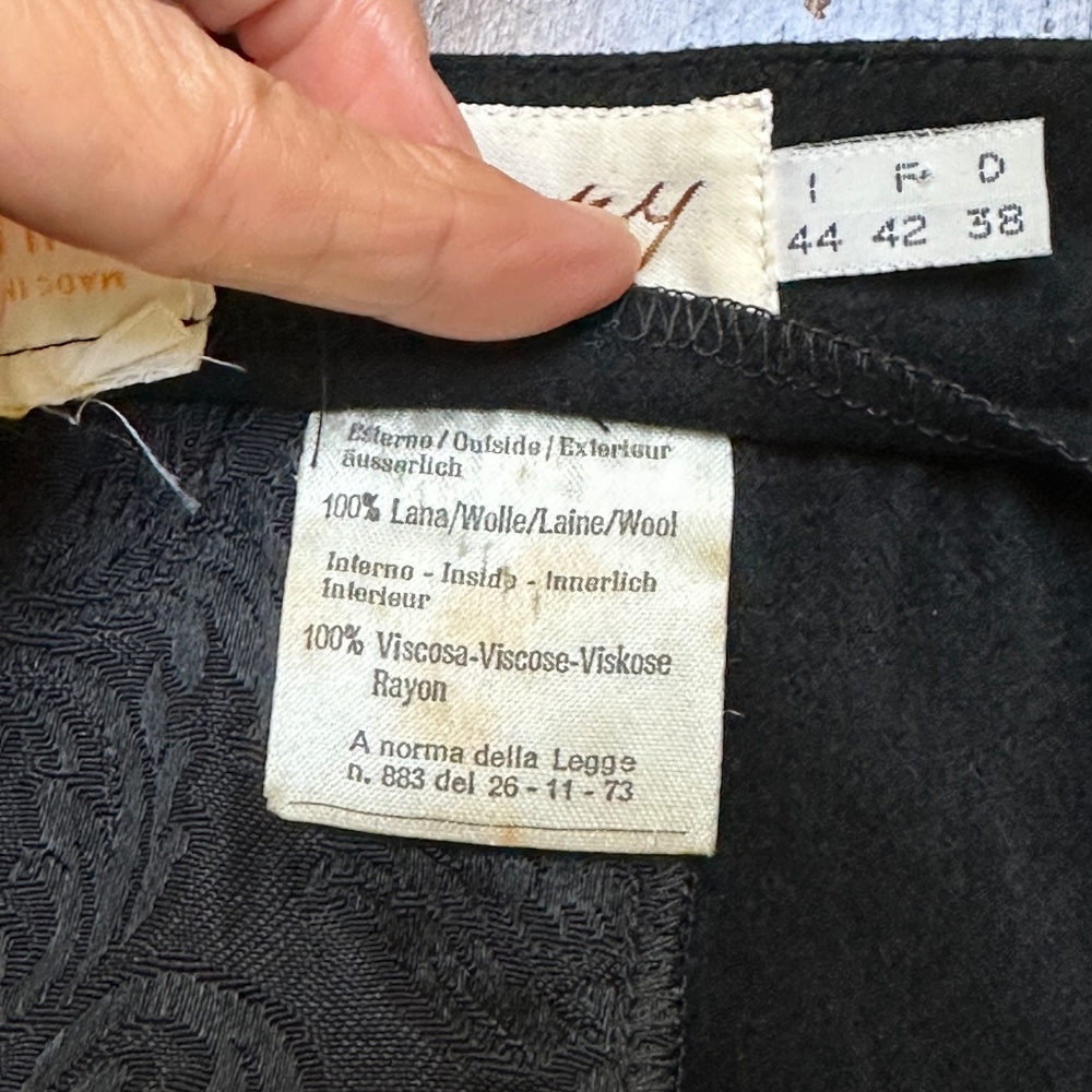 Vintage Genny Gianni Versace Wool Wrap Skirt Made In Italy - Picture 7 of 16